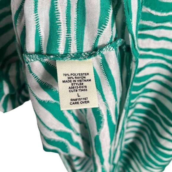 Kim & Cami LA Women’s Dolman Sleeve Wavy Stripe Shirt Size Large NWOT MSRP $49 - Picture 6 of 7
